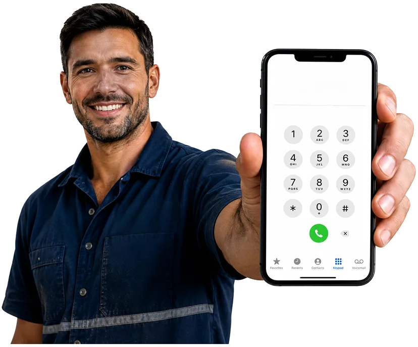 Plumber answering a Kings Park enquiry by phone