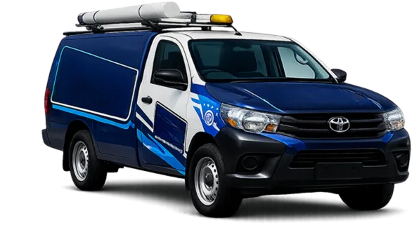 Our drain service van out on a Kings Park job